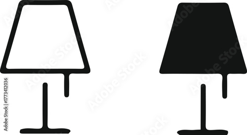 simple lamp icon set vector design illustration art 