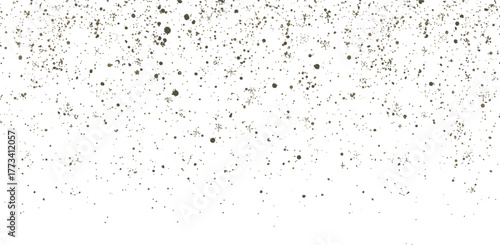 Dusty, abstract background with a gradient of small black particles against a white backdrop creating a textured and speckled effect for graphic design.