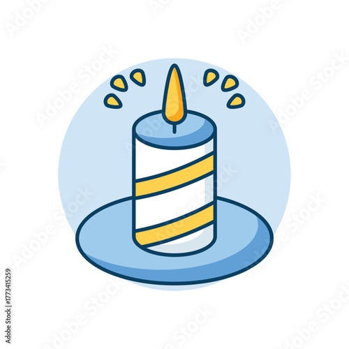 Candle icon clean and modern vector illustration