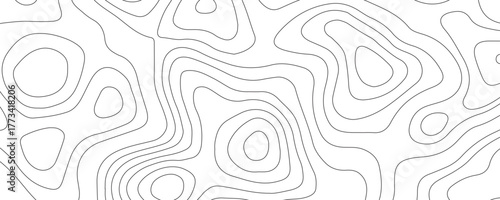 Abstract topographic contour map and geographic mountain relief background design .topography contour map white wave paper and curve gray color lines vector background .