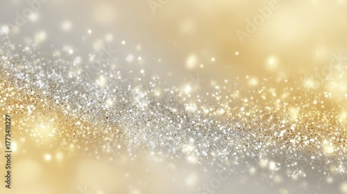 Sparkling Gold and Silver Glitter Background for Festive Events