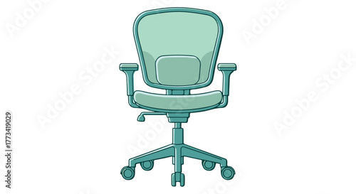 Modern ergonomic office chair isolated on transparent background