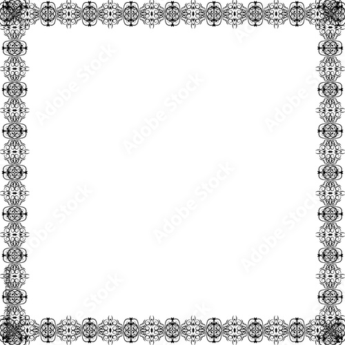 Simple Square Frame with White Background, Border Frame and Unique Photo Frame, Black Color Square Unique Frame