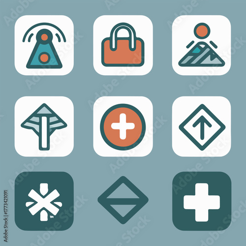 World Tsunami Awareness Poster and Infographic Collection with Wave Symbol, Global Map, Rescue Team, and Educational Disaster Prevention Illustrations