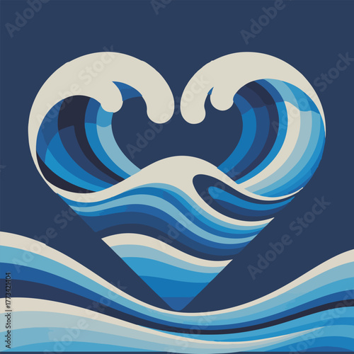 World Tsunami Awareness Poster and Infographic Collection with Wave Symbol, Global Map, Rescue Team, and Educational Disaster Prevention Illustrations