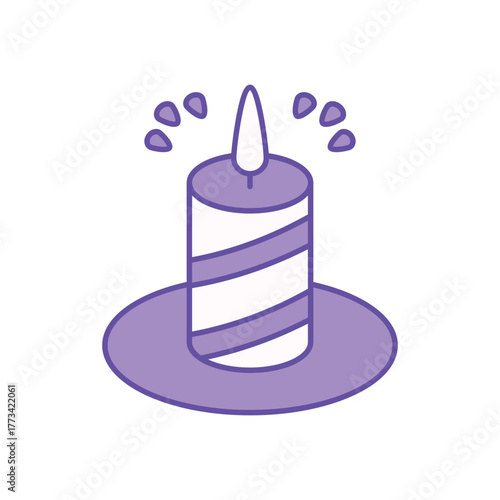 Candle icon clean and modern vector illustration