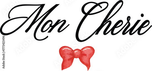 coquette bows Mon Cherie cherry bow Frenc ribbon romantique cherries romantic girl  European cute motifs cherry checker wine Trending  t-shirt design Slogan Logo Graphic Vector Tee shirt and apparel