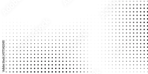 Simple dotted mesh halftone gradient texture. Vanishing polka dot abstract modern art modern