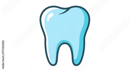 Healthy tooth with transparent background