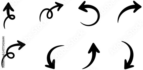 Dynamic arrow icons guide direction and indicate progress for modern designs