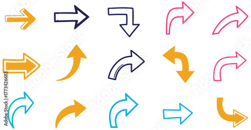 Dynamic directional arrows guiding progress and choices in vibrant, modern design