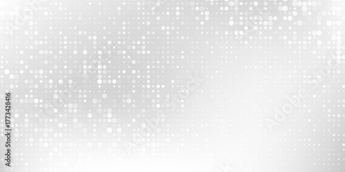 Dotted simple silver foil background with metal mirror texture. Chrome gradient surface with light abstract modern