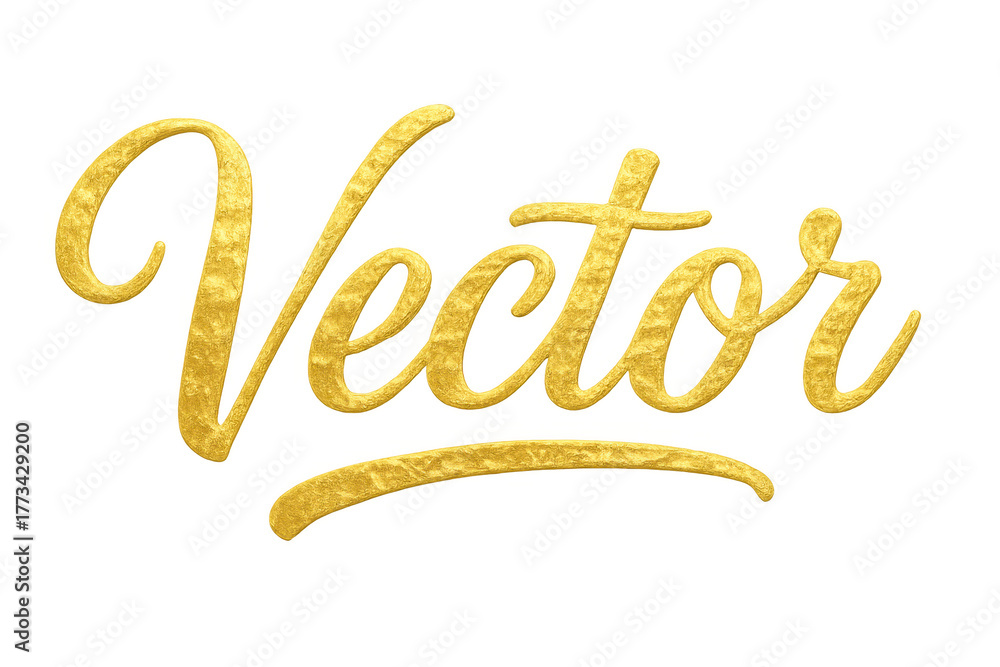 Naklejka premium Gold glitter script word vector lettering on transparent background with calligraphy font design