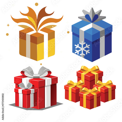 gift boxes vector illustration