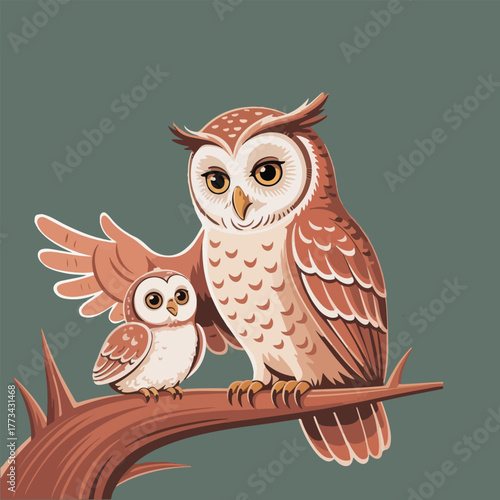 Solid color minimal flat vector for National Mentoring Day with mentor guiding mentee, helping hand, success stairs, lightbulb & growth tree concept