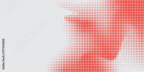 Red and white pattern texture design wallpaper backdrop vector illustration with light brown digital grid line art elements