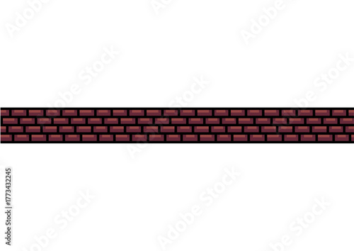 Illustration of a red brick wall with a uniform pattern, symbolizing strength, durability, and classic architectural design used in traditional construction.