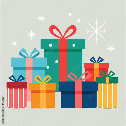 gift boxes vector illustration