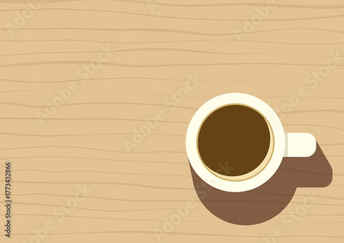 上から見たコーヒーカップ