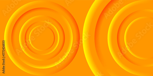 orange abstract background with layered concentric circles and soft shadow gradients. Perfect for energetic, creative, or summer-themed designs.