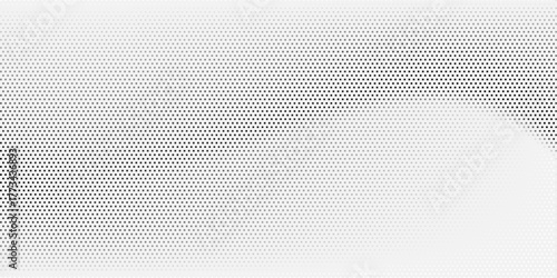 Halftone rhythm black wave. Vector illustration. Halftone square dots pattern.