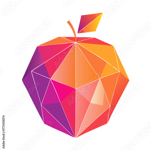 Geometric apple, a modern design style