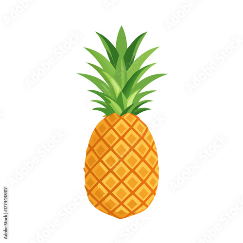 Illustration of a pineapple, tropical fruit