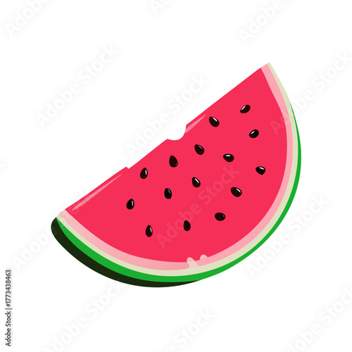 Illustration of a watermelon slice