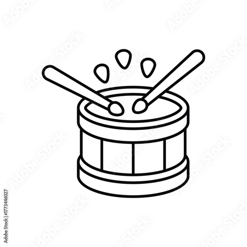 Drum icon clean and modern vector illustration