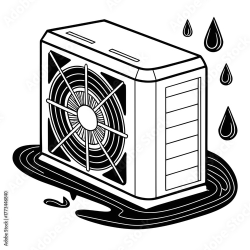 Leaking air conditioner unit