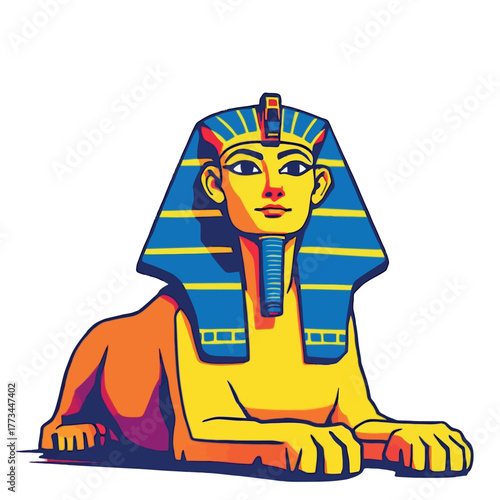 Vsai egyptian sphinx symbol representing ancient giza mythology