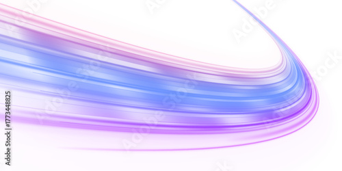 Neon swirls on a white background PNG. Acceleration speed motion on night road. Magic moving fast speed police lines.	PNG