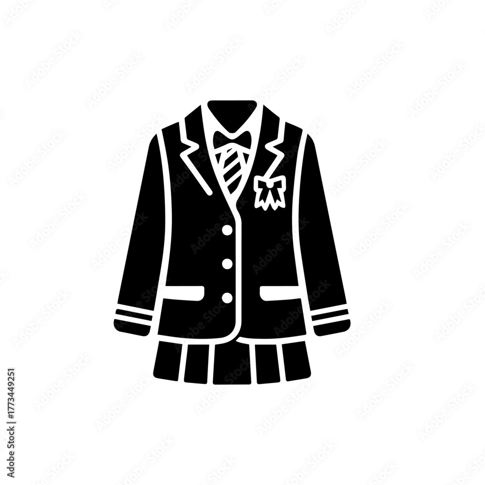 Naklejka premium Stylish School Uniform Vector Art
