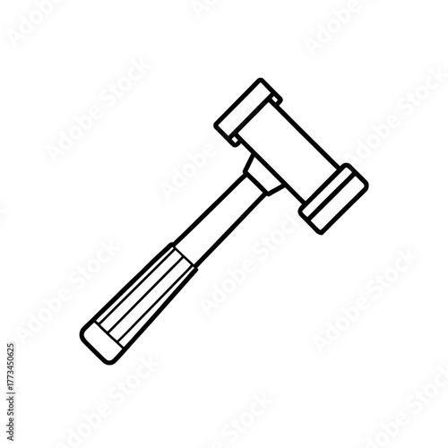 Illustration of a black gavel on transparent background