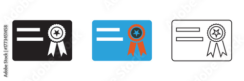 Professional Certification icon.  isolated on white background. vector illustration. EPS 10
