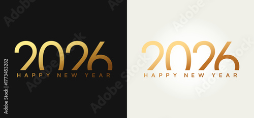 Minimalist gold numerals on monochrome backgrounds, Sophisticated arrangement of metallic digits on contrasting panels with ample branding space and refined aesthetics