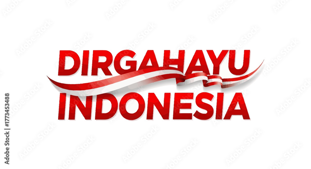 Fototapeta premium A flowing ribbon design featuring alternating red and white stripes, elegant and decorative.