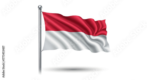 Free Download A flowing ribbon design featuring alternating red and white stripes, elegant and decorative. - GFXLoad
