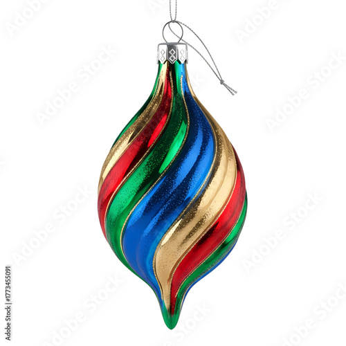 Elegant Christmas ornament with vibrant colors for holiday decor