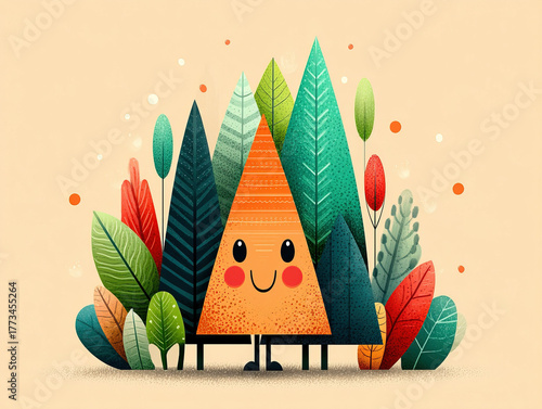 a cheerful Christmas tree c...