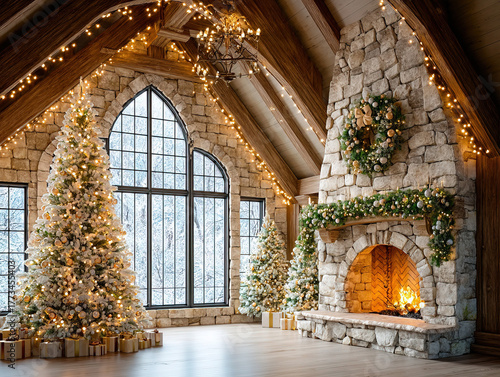a cozy Christmas interior