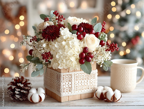 a festive Christmas floral ...