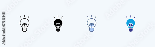 Bulb Multiple Cicon Illustration Vector