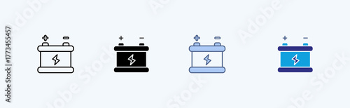 Accu Multiple Cicon Illustration Vector