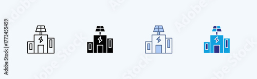 Building Multiple Cicon Illustration Vector