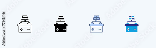Accumulator Multiple Cicon Illustration Vector