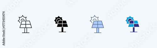 Solar Multiple Cicon Illustration Vector