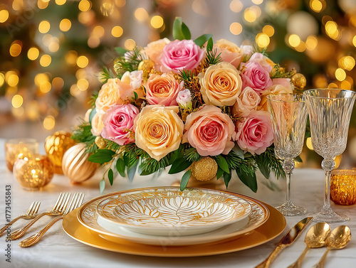 an elegant Christmas tables...