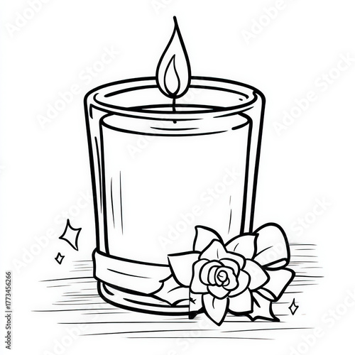 Christmas Candle Easy Color...