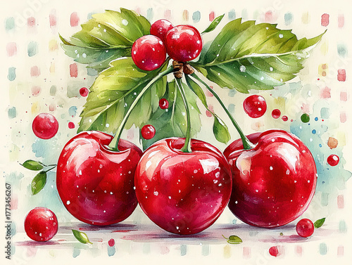 Christmas berries illustration